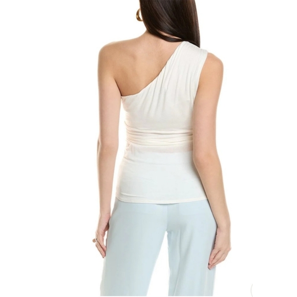 BCBGMaxAzria One-Shoulder Top - White - Picture 2 of 16